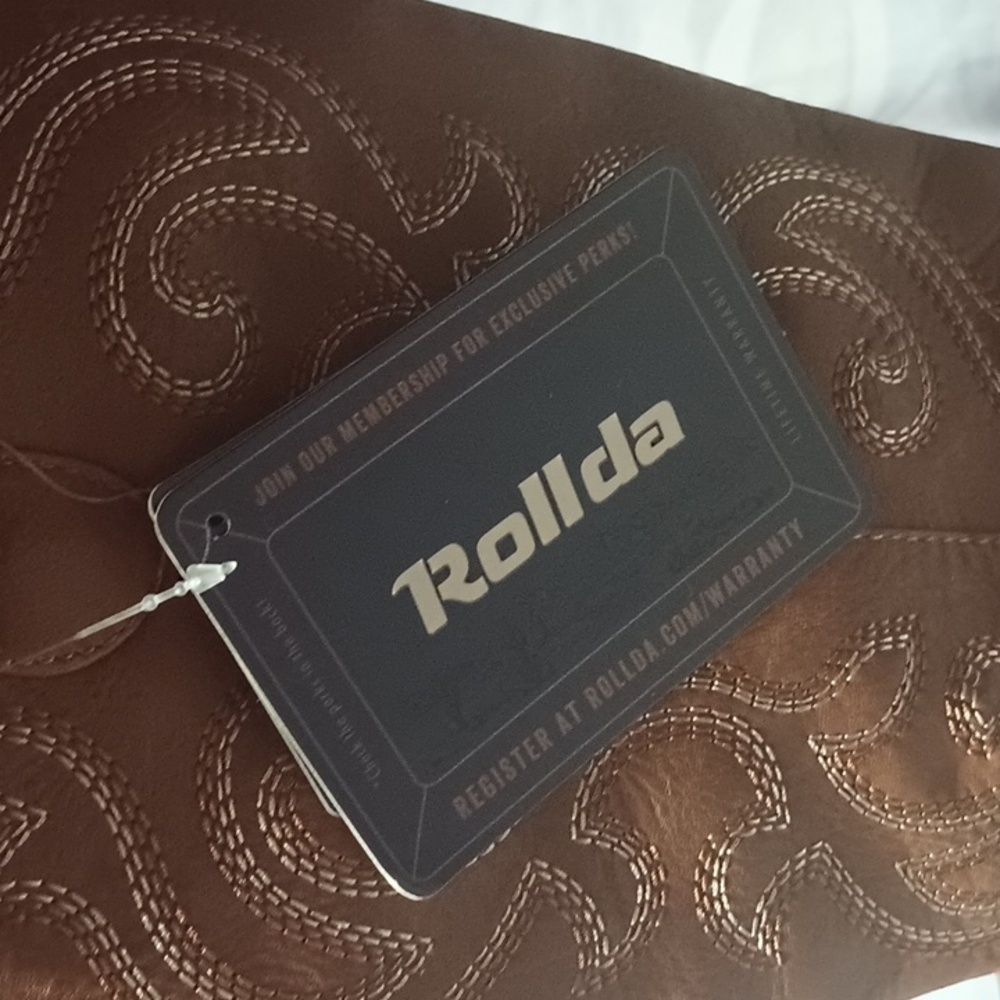 ROLLDA Brown Western Heeled Boots - Picture 3 of 14